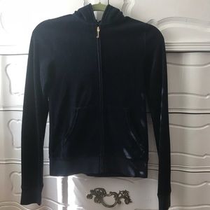 Navy Juicy Couture Velour Hoodie Jacket